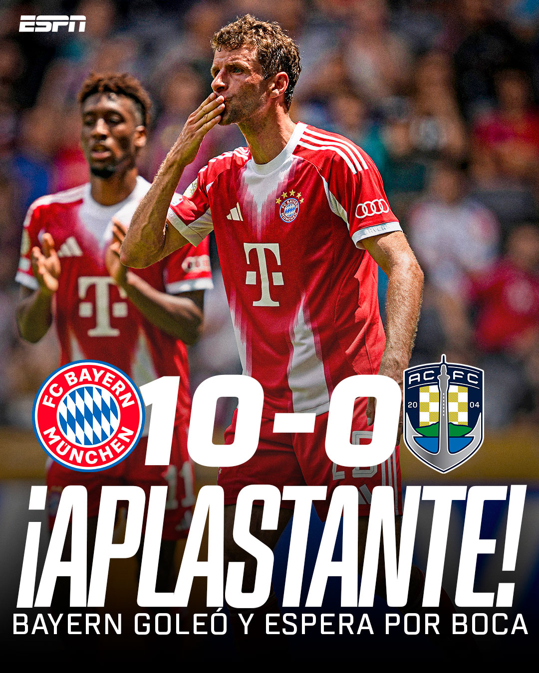 Một thảm kịch hai chữ số! Bayern 10-0 Auckland City đã lập kỷ lục về số bàn thắng nhiều nhất được ghi trong một trận đấu trong lịch sử Club World Cup