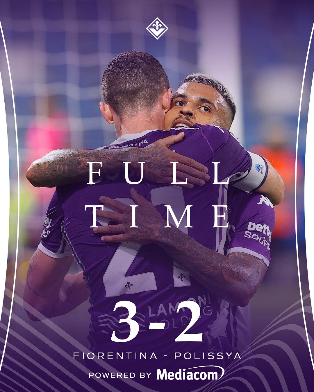 Fiorentina đã lội ngược dòng từ tỷ số 2-0 để đánh bại Plescia và tiến vào trận chung kết UEFA Champions League năm thứ tư liên tiếp